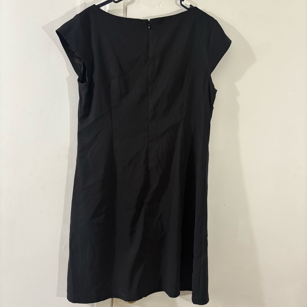 K Studio Black Dress Pockets LBD Cap Sleeves Career Party Work Women's Sz 14 - Picture 2 of 7